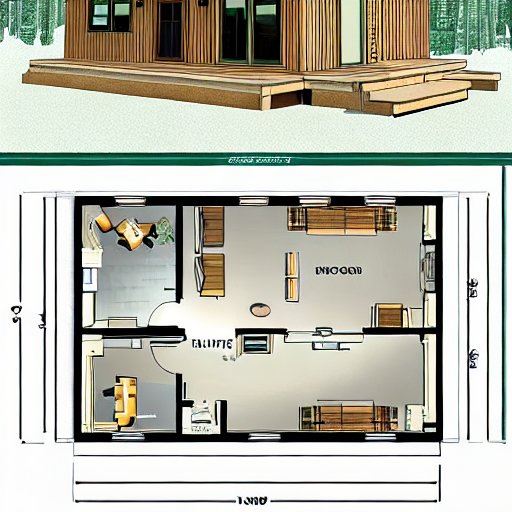plano-casa-pequeña-en-un-nivel-con-dos-habitaciones 