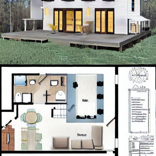 plano-casa-pequeña-con-una-habitación-y-cochera 